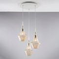 Iron Pendant Lamp with Pyrex Glass Made in Italy - Olimpo