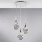Iron Pendant Lamp with Pyrex Glass Made in Italy for Interior Decorating - Olimpo Viadurini