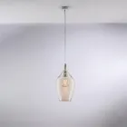 Iron Pendant Lamp with Pyrex Glass Made in Italy for Interior Decorating - Sparta Viadurini