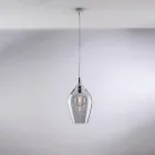 Iron Pendant Lamp with Pyrex Glass Made in Italy for Interior Decorating - Sparta Viadurini
