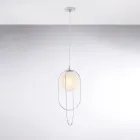 Chrome-Plated Iron Pendant Light with Sphere Made in Italy for Interior Decor - Oslo Viadurini