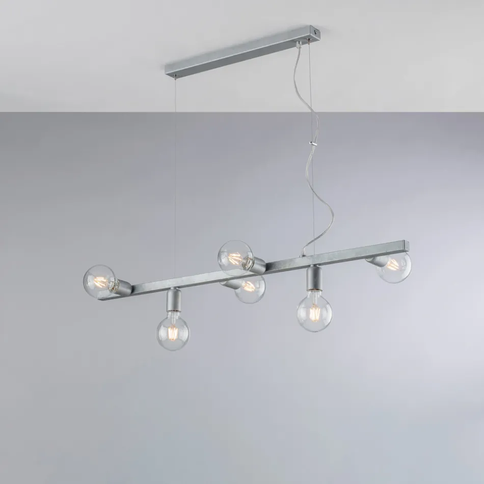 Lacquered Iron Pendant Lamp Made in Italy for Interior Decor - Verona Viadurini