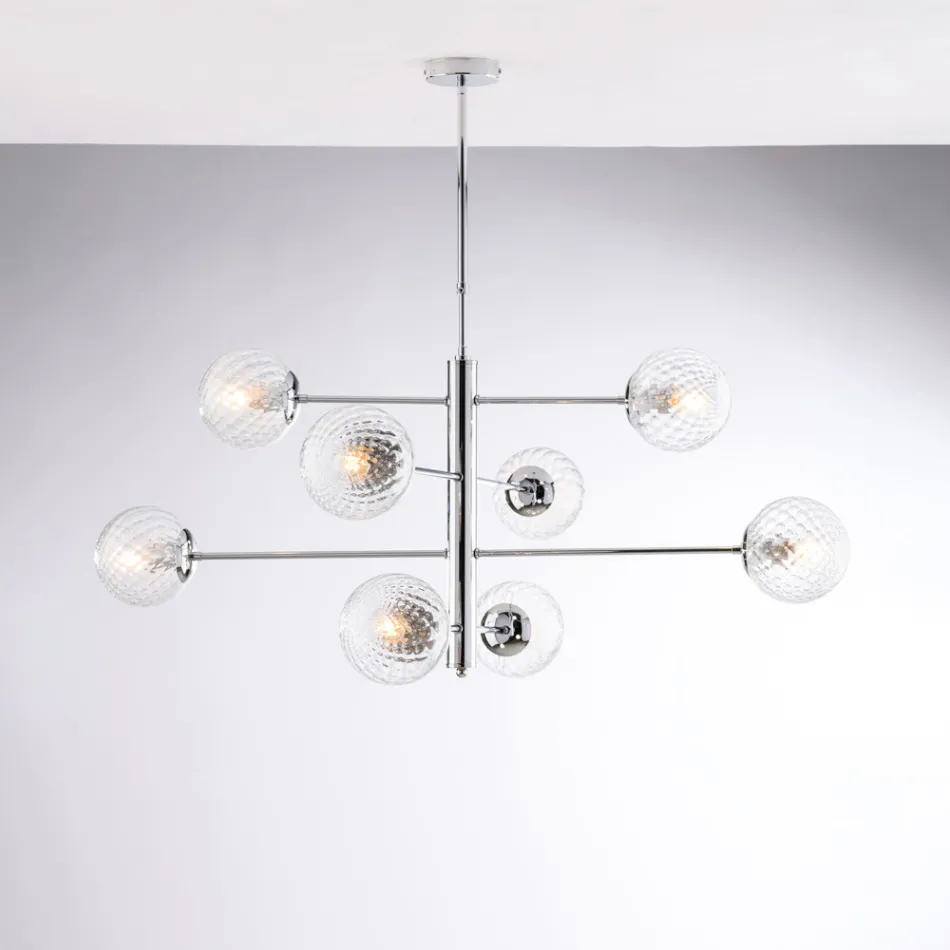 Made in Italy Iron Pendant Lamp for Interior Decorating - Creta Viadurini