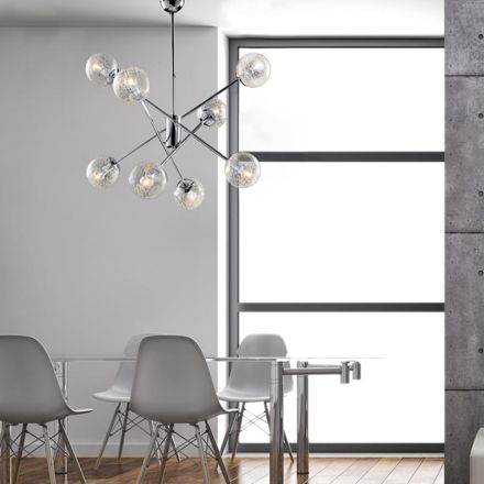 Made in Italy Iron Pendant Lamp for Interior Decorating - Monaco Viadurini
