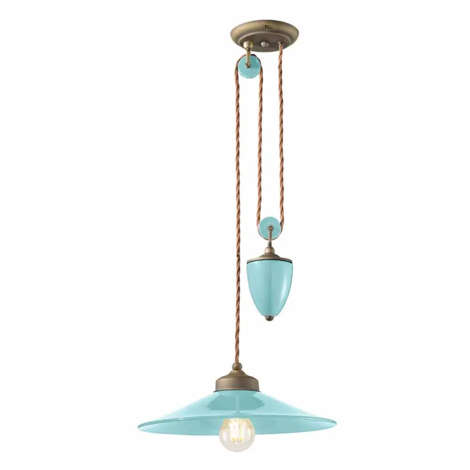 ceramic suspension and downs Britney Ferroluce antique brass Viadurini