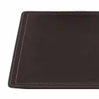 Regenerated Leather Desk Pad with Pen Stop Stitching Made in Italy - Ascanio Viadurini