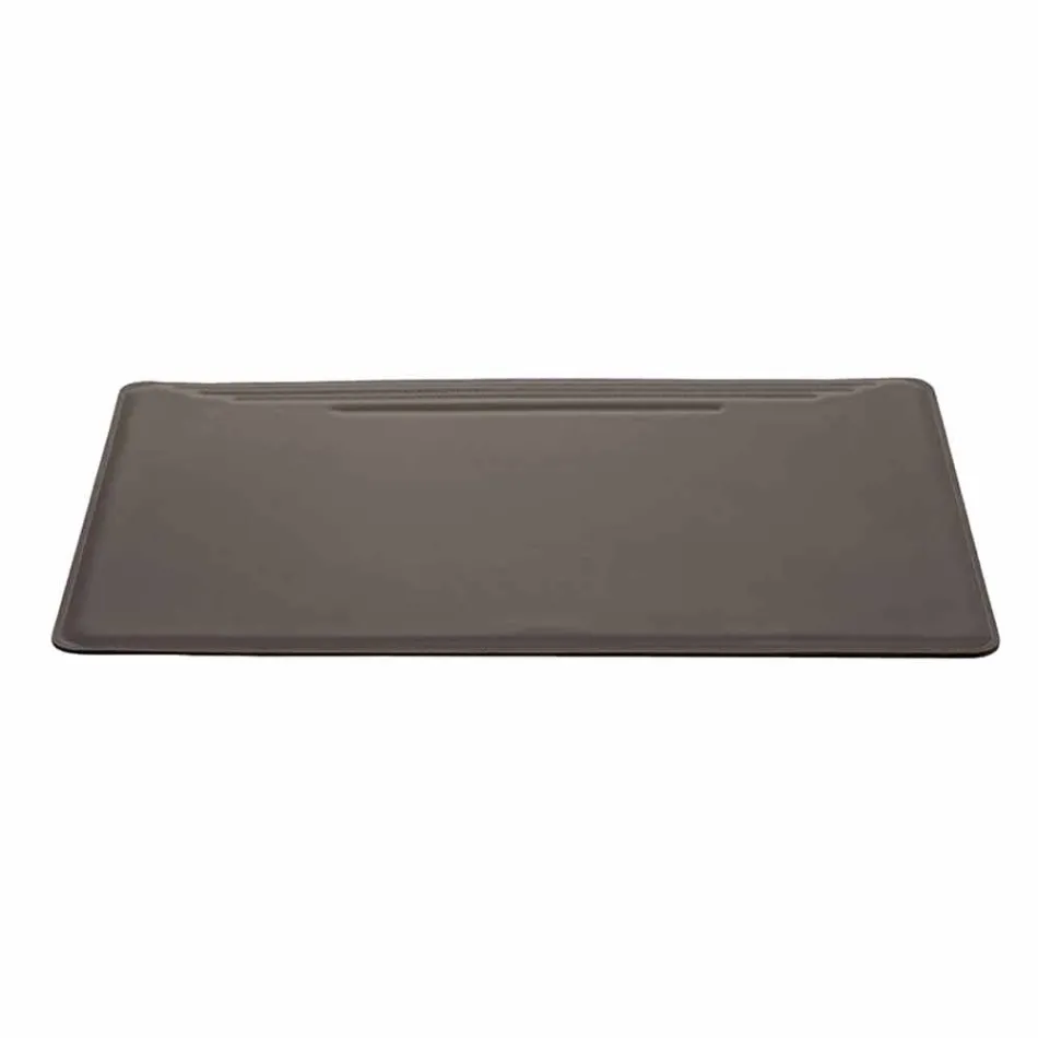 Maxi Desk Pad in Regenerated Leather with Seams Pen Stop Made in Italy - Ebe Viadurini