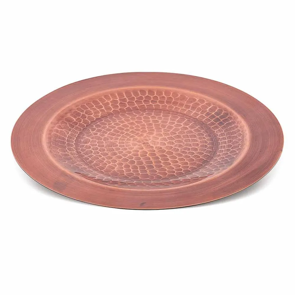 Hand Tinned Green or Brown Copper Placemat 31 cm 6 Pieces - Rocho Viadurini