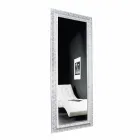 Silver wall mirror, modern gold wood produced in Italy Teodoro Viadurini