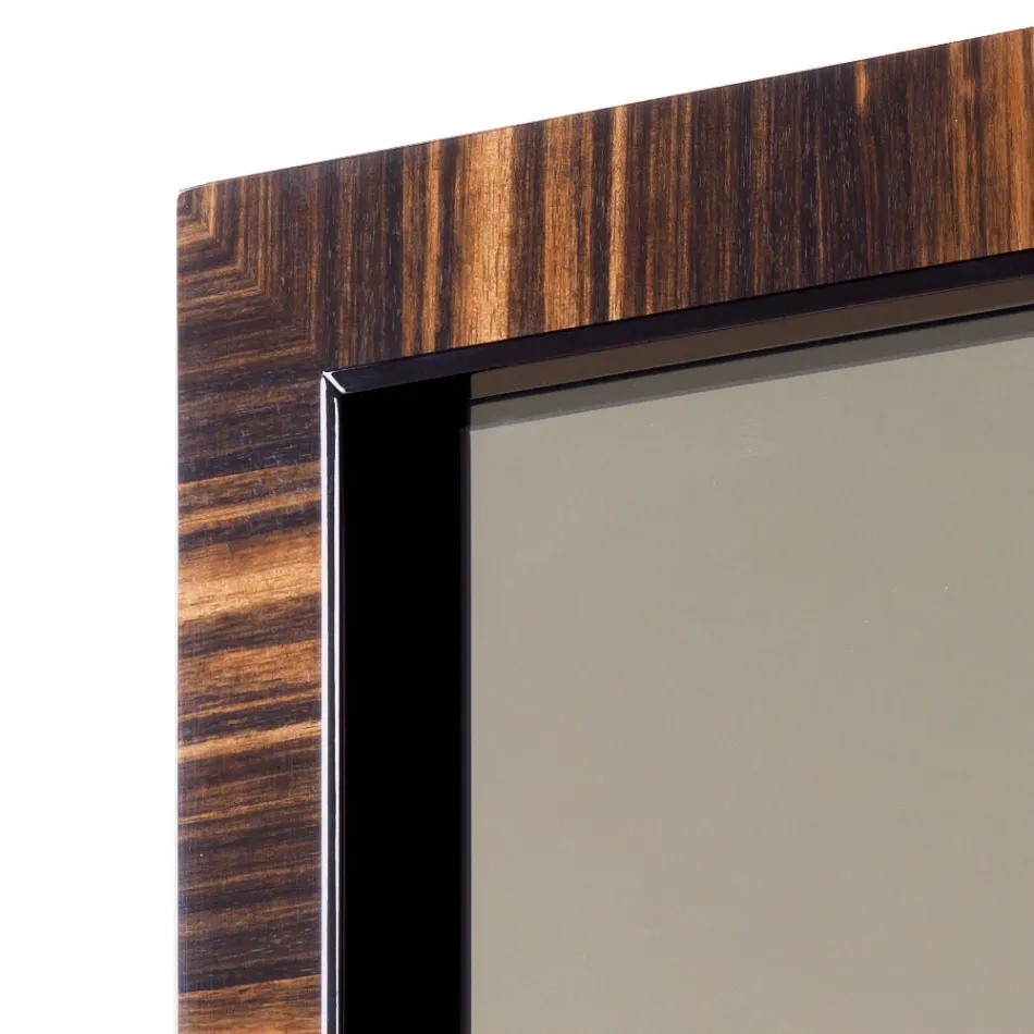 Wall-mounted / floor mirror in ebony wood Grilli Zarafa made in Italy Viadurini