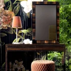 Wall-mounted / floor mirror in ebony wood Grilli Zarafa made in Italy Viadurini