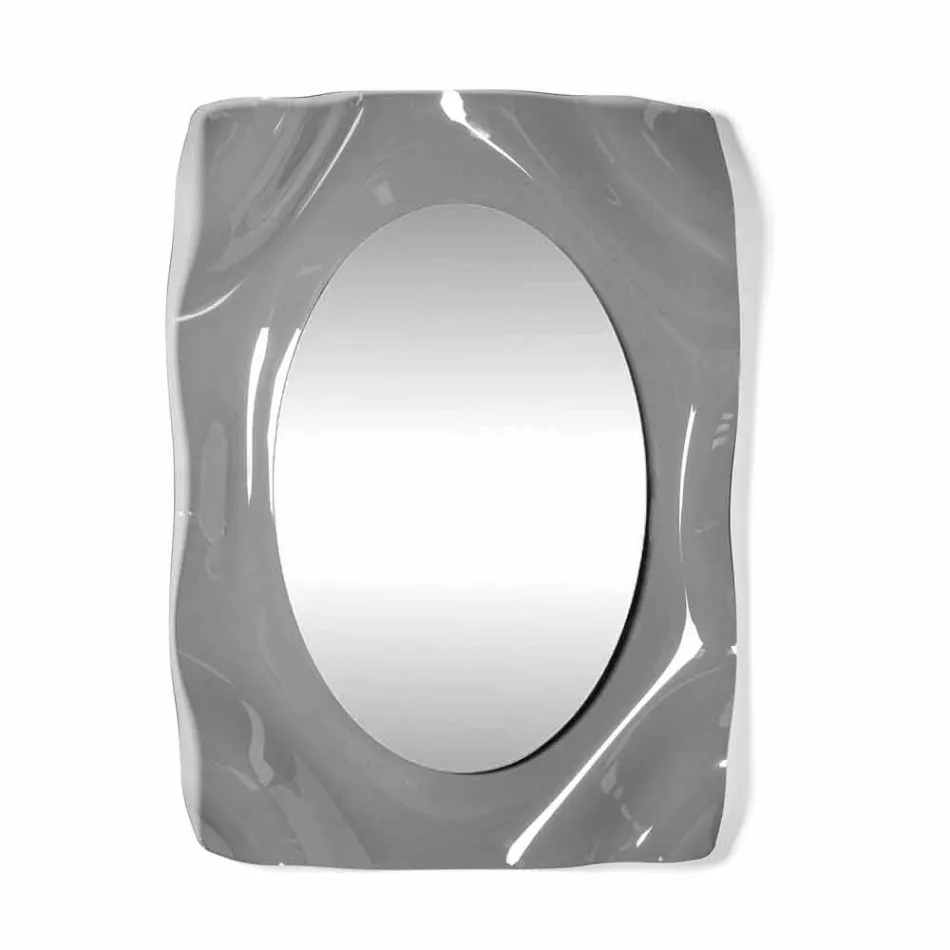 Contemporary Smoke Diva wall-hung mirror made in Italy Viadurini