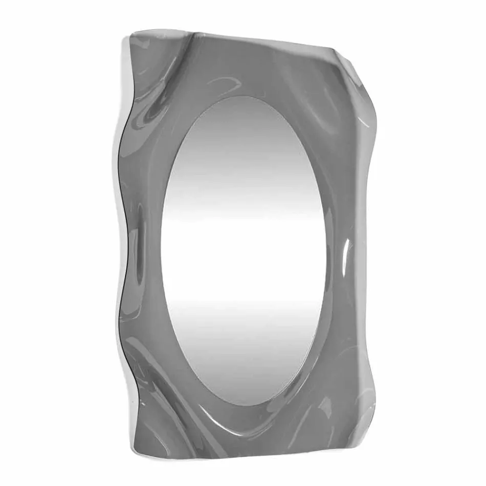 Contemporary Smoke Diva wall-hung mirror made in Italy Viadurini