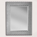 Silver/gold wall mirror in wood, produced in Italy, Giuseppe 