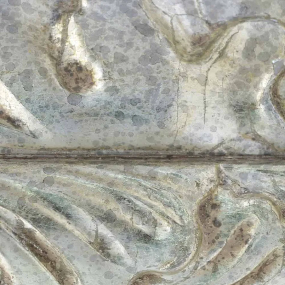 Handmade rectangular wooden wall mirror made in Italy by Nicolò Viadurini