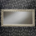 Handmade rectangular wooden wall mirror, made in Italy, Nicolò
