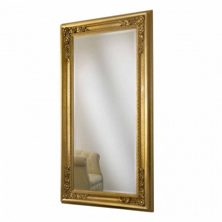Wall mirror gold, silver handmade wood made Italy Michele Viadurini