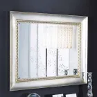 Rectangular handmade fir wood wall mirror made in Italy Igor Viadurini