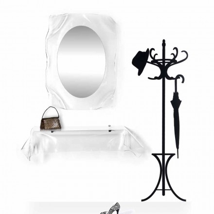 Diva modern design transparent wall mirror, made in Italy Viadurini