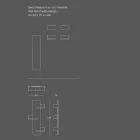 Wall Mirror and 3 Colored Metal Shelves on the Right or Left - Noelle Viadurini