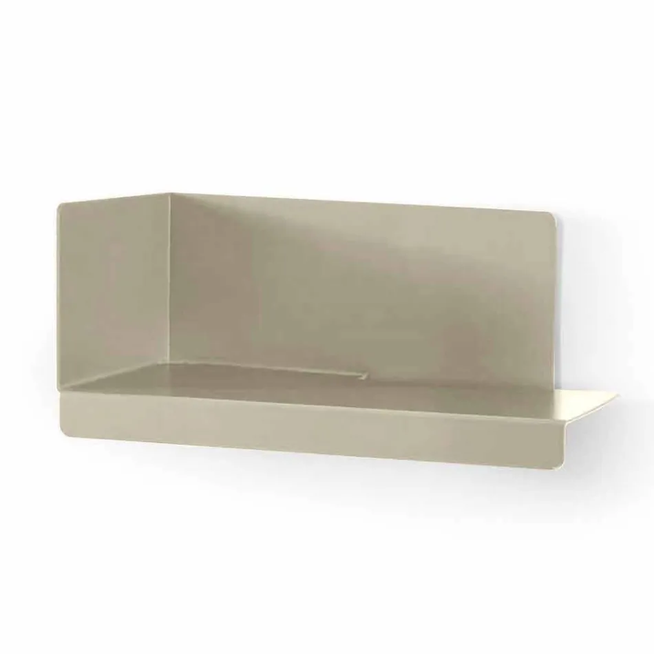 Wall Mirror and 3 Colored Metal Shelves on the Right or Left - Noelle Viadurini