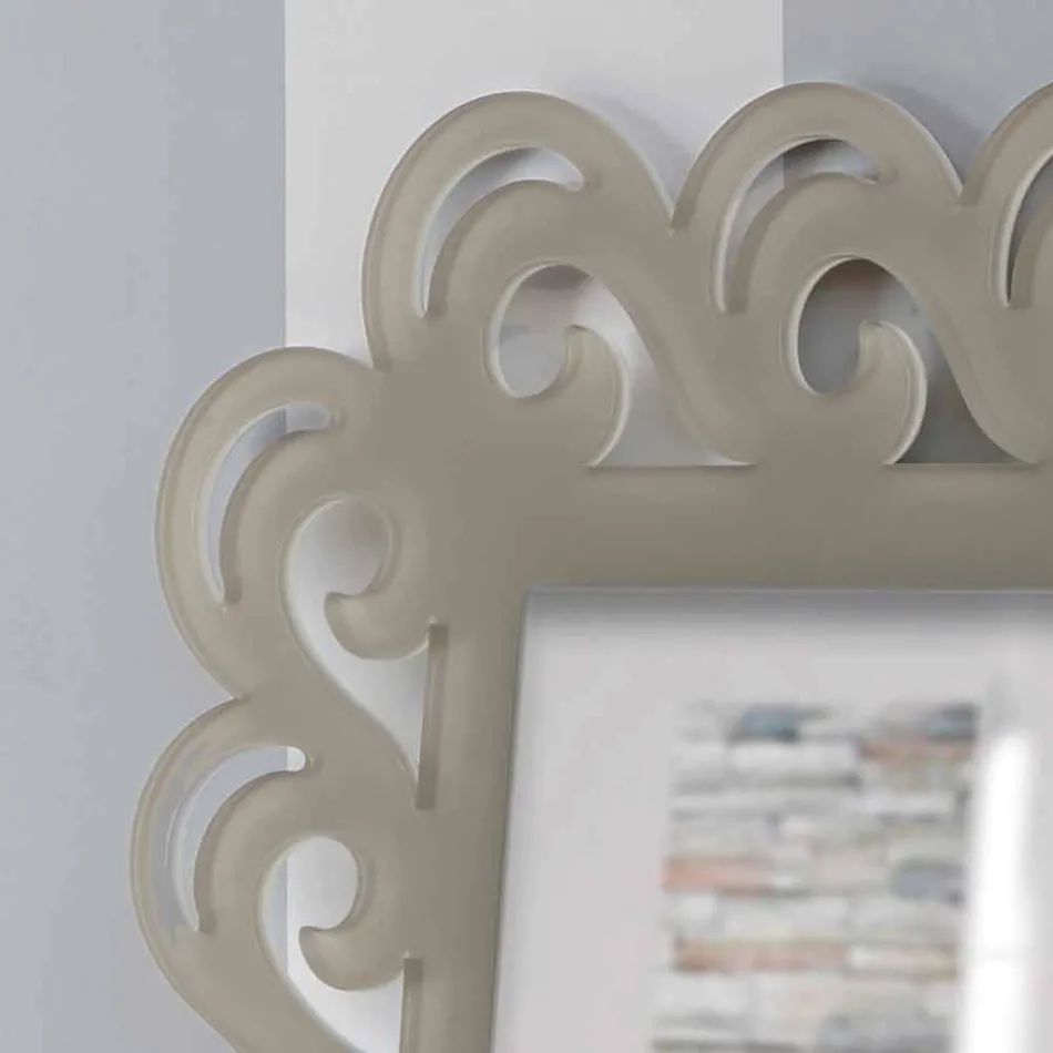 Modern Design Rectangular Wall Mirror in Tortora Plexiglass - Selly Viadurini