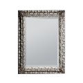 Mirror with Ground Mirror and Silver Leaf Frame Made in Italy - Roua