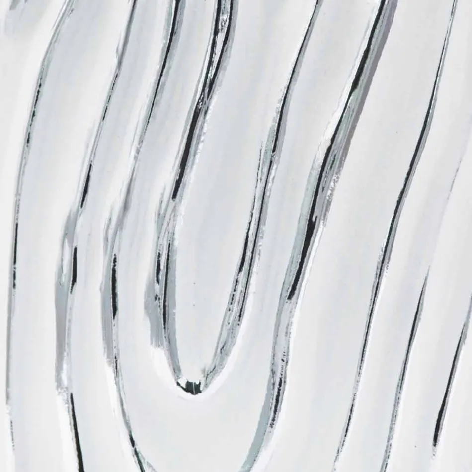 Gold, white and silver wall mirror made of wood Eugenio made in Italy Viadurini