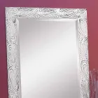 Gold, white and silver wall mirror made of wood Eugenio made in Italy Viadurini