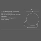 Wall Mirror with Metal Shelf in Various Colors Modern Design - Hera Viadurini