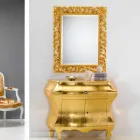 Classic design wall mirror with Paris gold leaf finish Viadurini