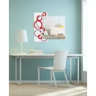 Modern Design Wall Mirror White Red Gray in Wood - Illusion Viadurini