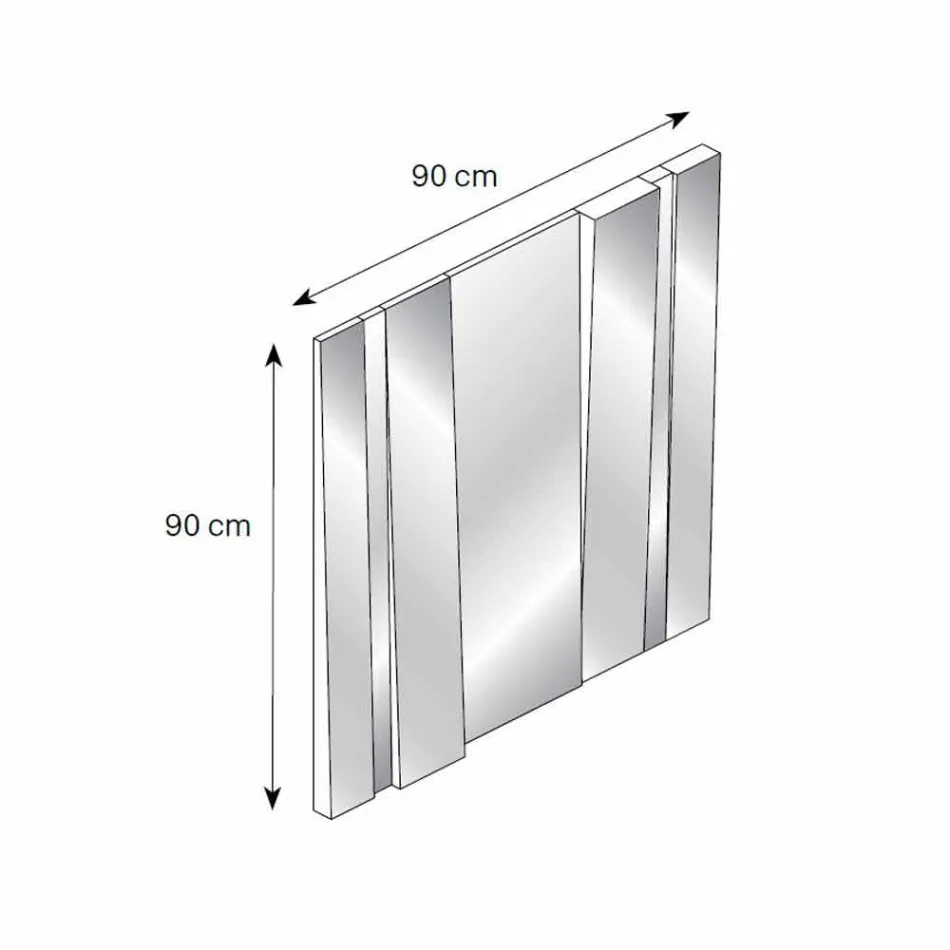 Modern Design Glass and Metal Wall Mirror Made in Italy - Pallino Viadurini