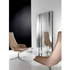Modern Design Glass and Metal Wall Mirror Made in Italy - Pallino Viadurini