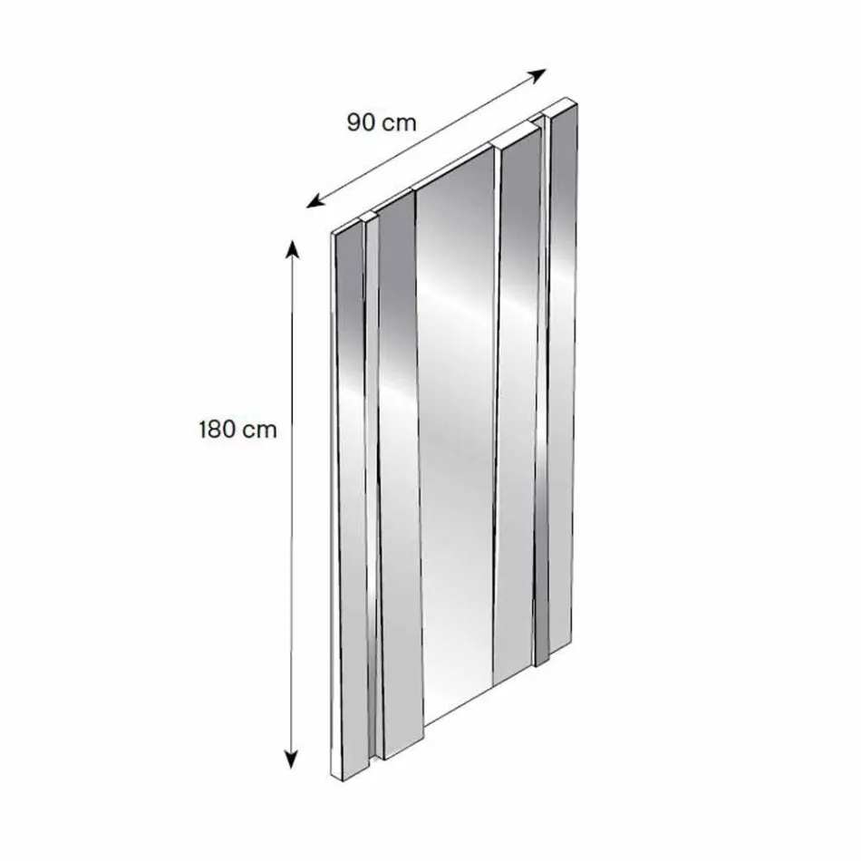 Modern Design Glass and Metal Wall Mirror Made in Italy - Pallino Viadurini