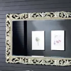 Modern design fir wood wall mirror made in Italy Nicola Viadurini