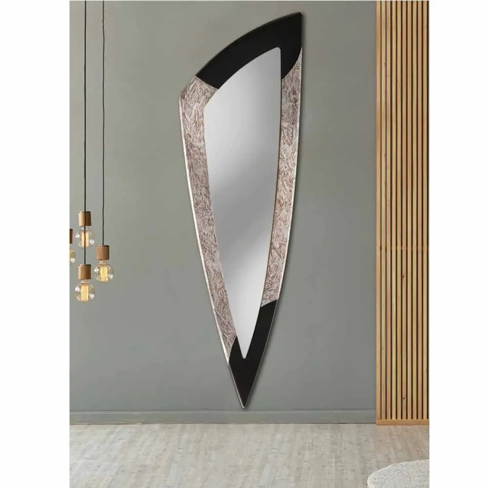 Modern wall mirror in silver leaf made in Italy Urbino Viadurini
