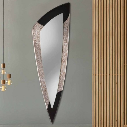 Modern wall mirror in silver leaf made in Italy Urbino Viadurini