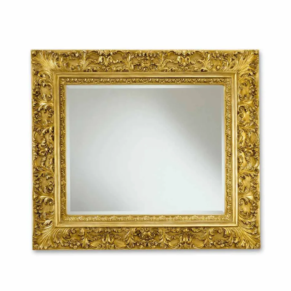 Rectangular wall mirror with Agasse floral decorations Viadurini