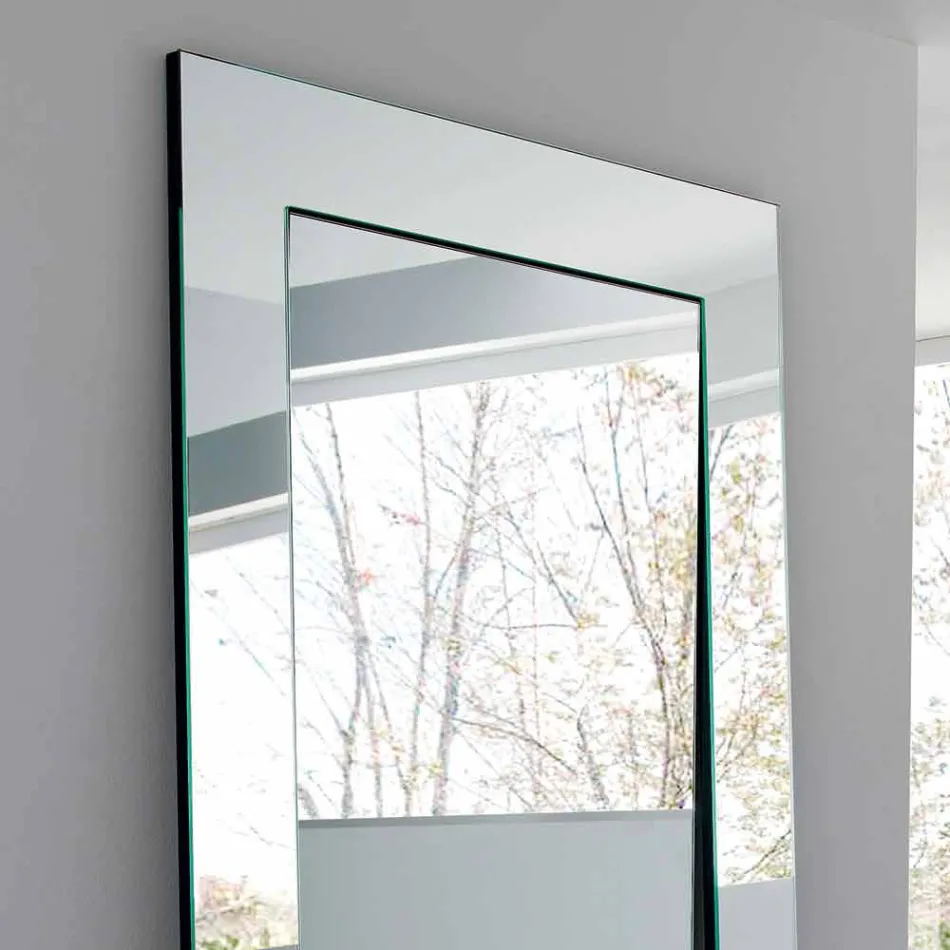 Rectangular Floor Mirror of Modern Design Made in Italy - Salamina Viadurini