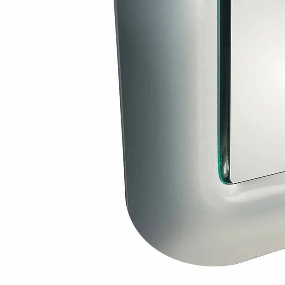 Design Mirror with Crystal Effect Glass Frame Made in Italy - Loop Viadurini