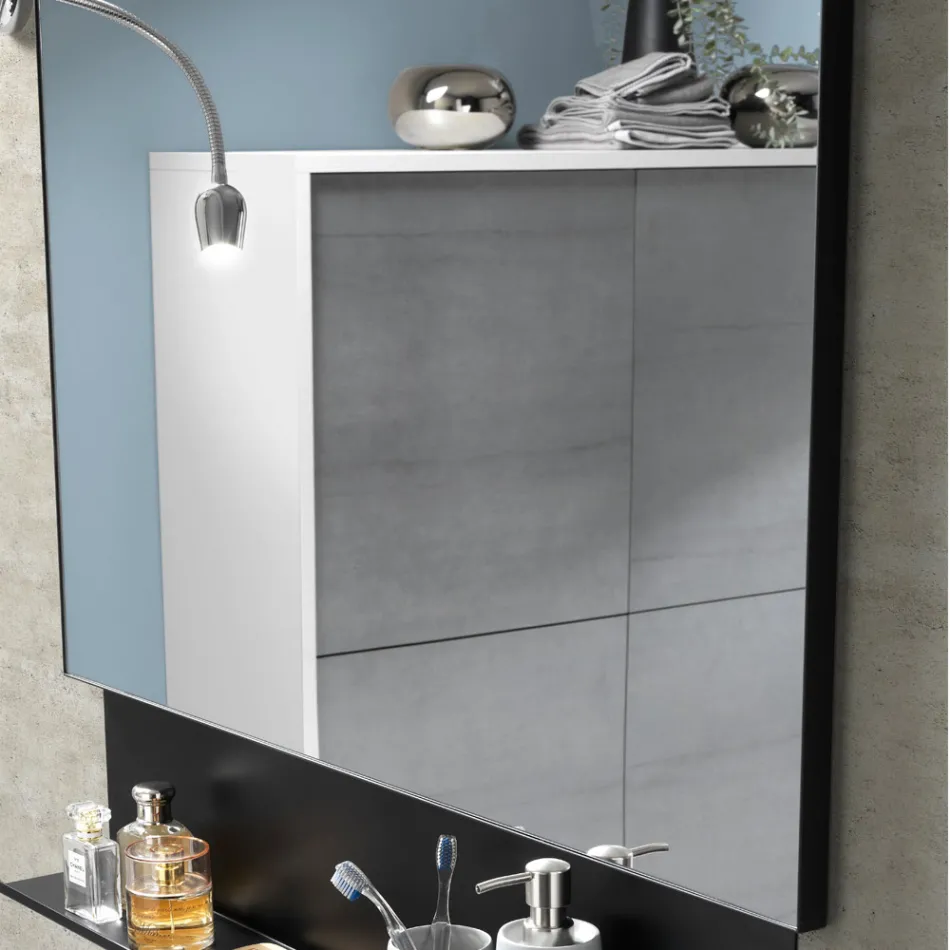 Polished Wire Mirror with Covered Frame Made in Italy - Want Viadurini