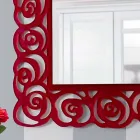 Large Modern Design Wall Mirror in Red Plexiglass - Rosalinda Viadurini