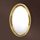 Modern oval wood mirror handmade in Italy Federico Viadurini