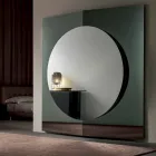 Modern Design Wall Mirror Made of 3 Panels Made in Italy - Bristol Viadurini