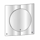 Modern Design Wall Mirror Made of 3 Panels Made in Italy - Bristol Viadurini