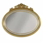 Mirror wall frieze resin and fir wood made in Italy Alberto Viadurini