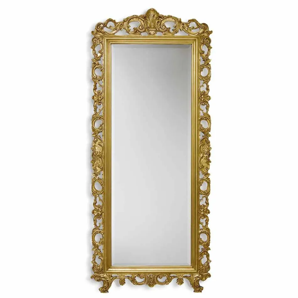 Hand made fir wall mirror in gold, silver in Italy Francesco Viadurini