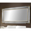 Wall mirror handmade of wood, completely produced in Italy, Cristian