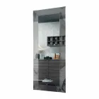 Rectangular Design Mirror with Glass Frame Made in Italy - Eclisse Viadurini
